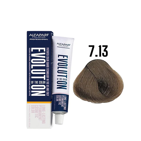 Alfaparf Evolution 7.13 Rubio Medio Ceniza Dorado Ceniza Sabbia 60 ml