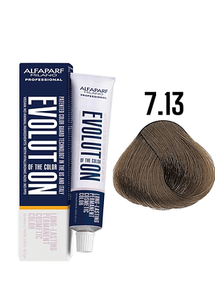 Alfaparf Evolution 7.13 Rubio Medio Ceniza Dorado Ceniza Sabbia 60 ml