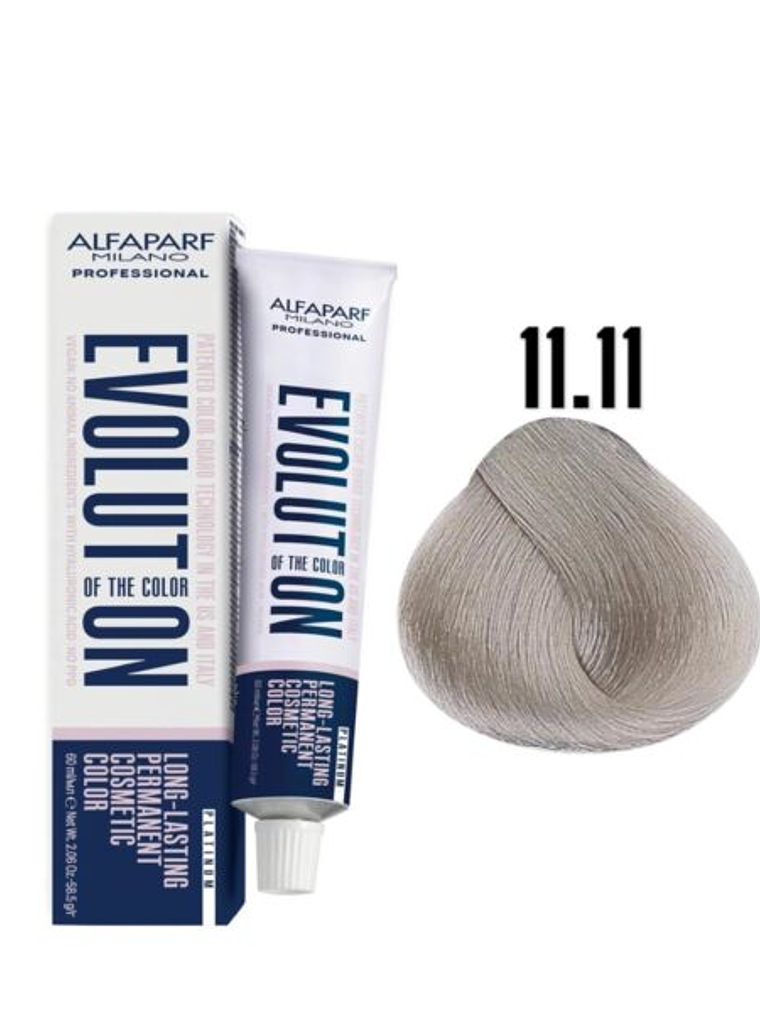 Alfaparf Evolution 11.11 Rubio Platino Ceniza Intenso Platinum 60 ml 1