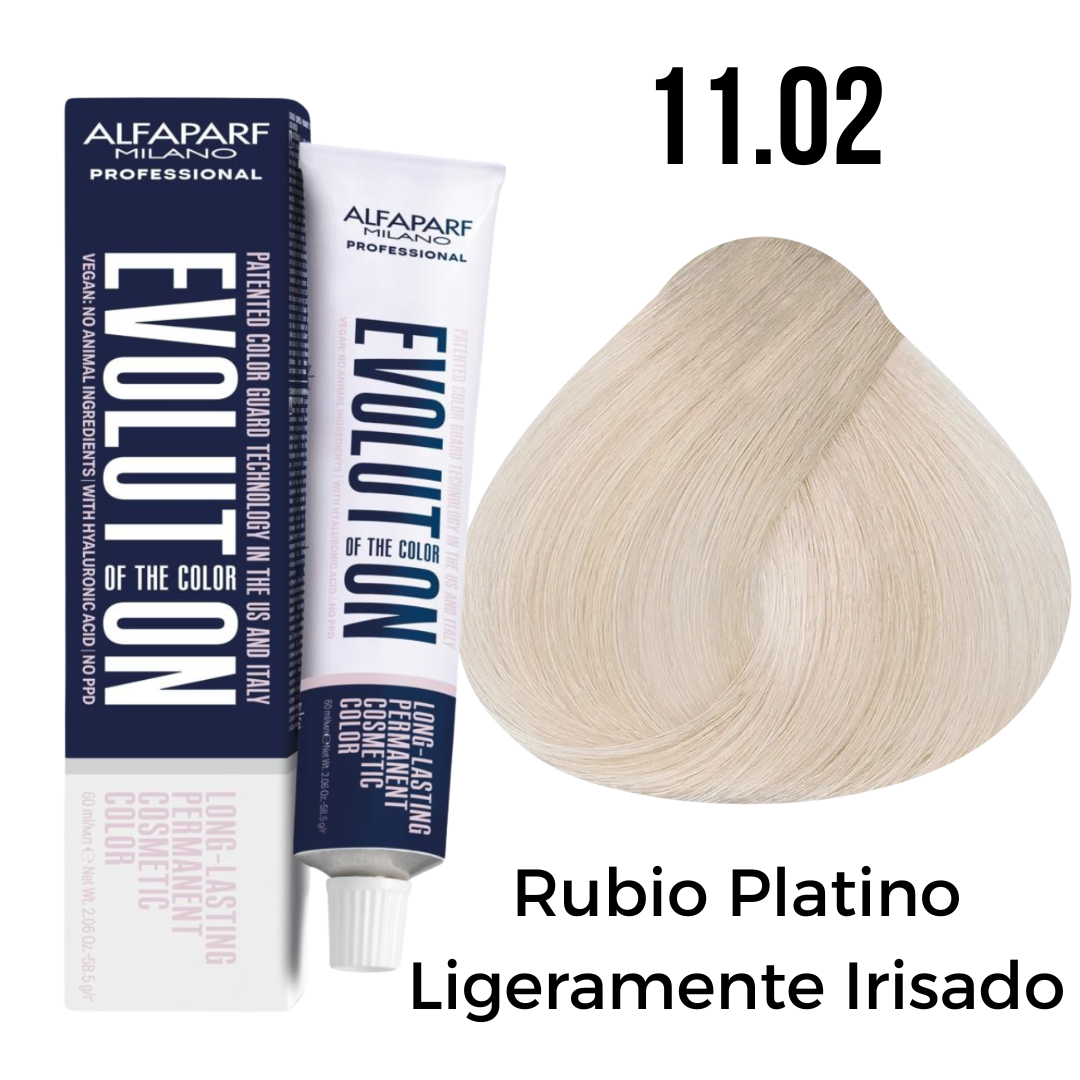 Alfaparf Evolution 11.02 Rubio Platino Puro Irisado 60 ml 1