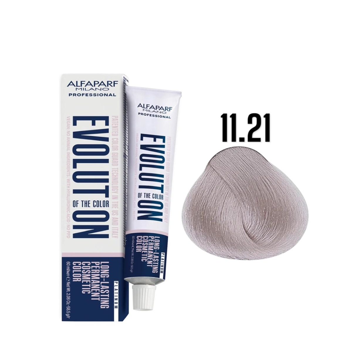 Alfaparf Evolution 11.21 Rubio Platino Irisado Ceniza Platinum 60 ml 1