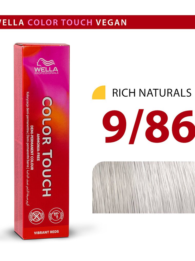 Wella Color Touch 9/86 Rubio Muy Claro Perla Violeta 60ml 1