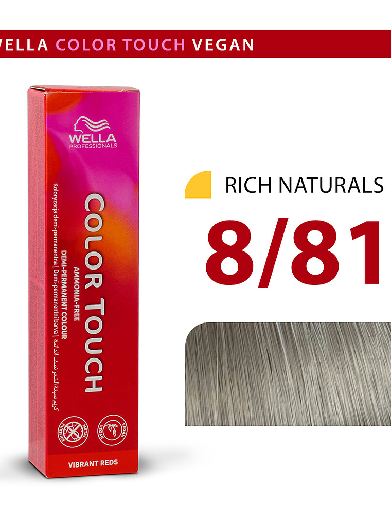 Wella Color Touch 8/81 Rubio Ceniza Perlado Claro 60ml 1