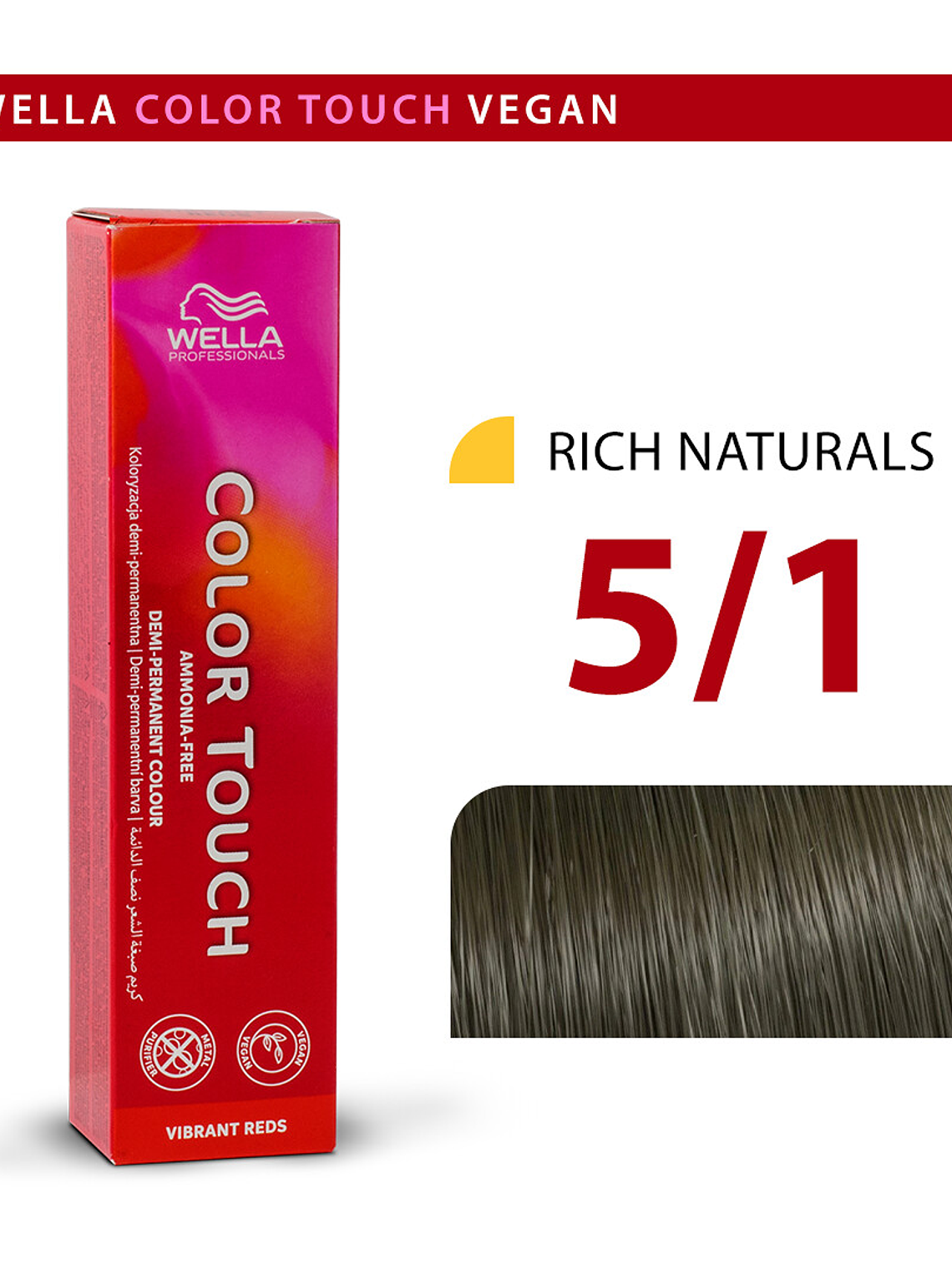 Wella Color Touch 5/1 Castaño Claro Ceniza 60ml 1