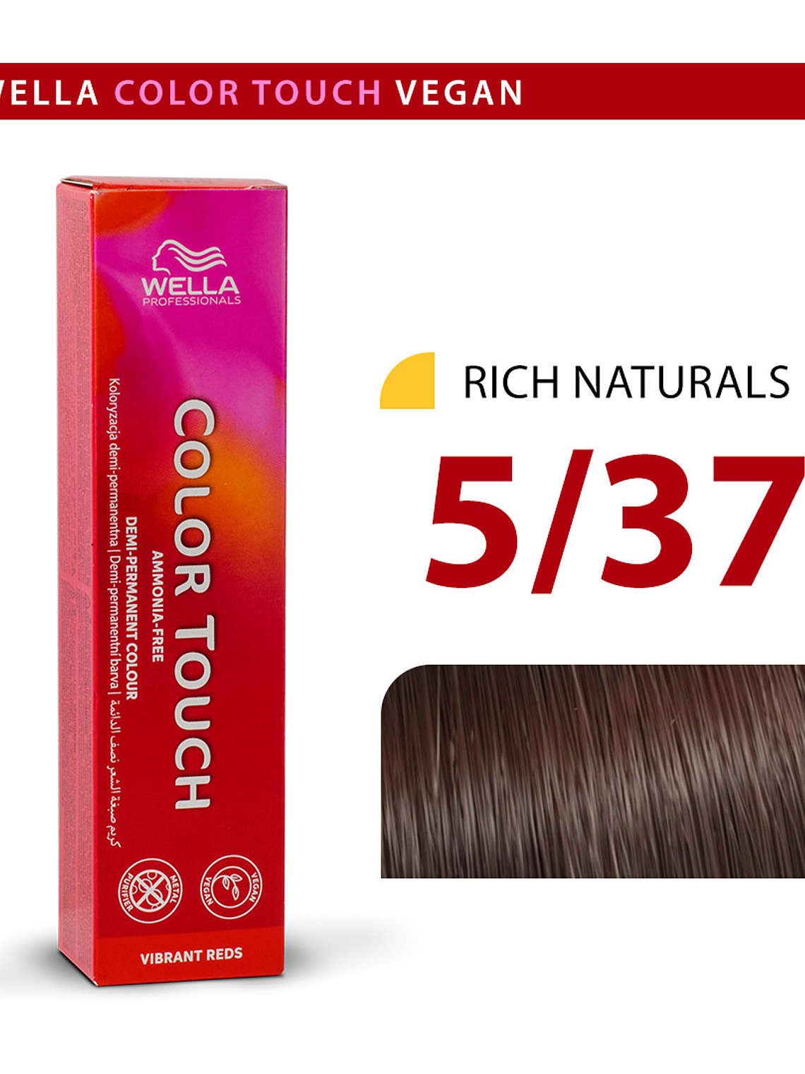Wella Color Touch 5/37 Castaño Claro Dorado Marrón 60ml 1