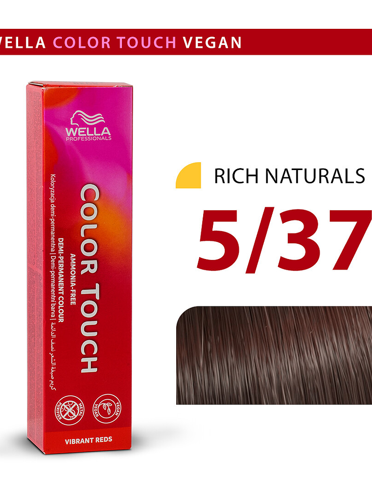 Wella Color Touch 5/37 Castaño Claro Dorado Marrón 60ml 1