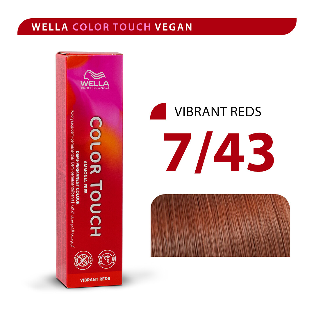 Wella Color Touch 7/43 Rubio Medio Cobrizo Dorado 60ml 1