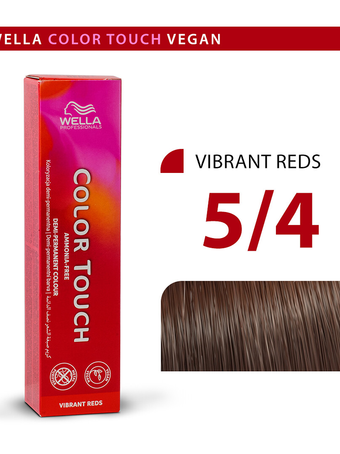 Wella Color Touch 5/4 Castaño Claro Rojo 60ml 1