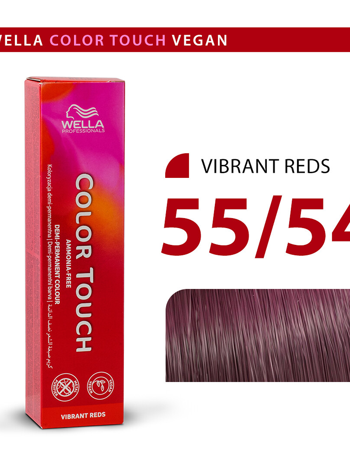 Wella Color Touch 55/54 Castaño Claro Intenso Caoba Rojizo 60ml 1