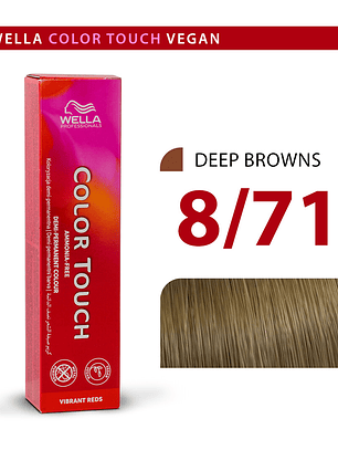 Wella Color Touch 8/71 Rubio Claro Marrón Ceniza 60ml