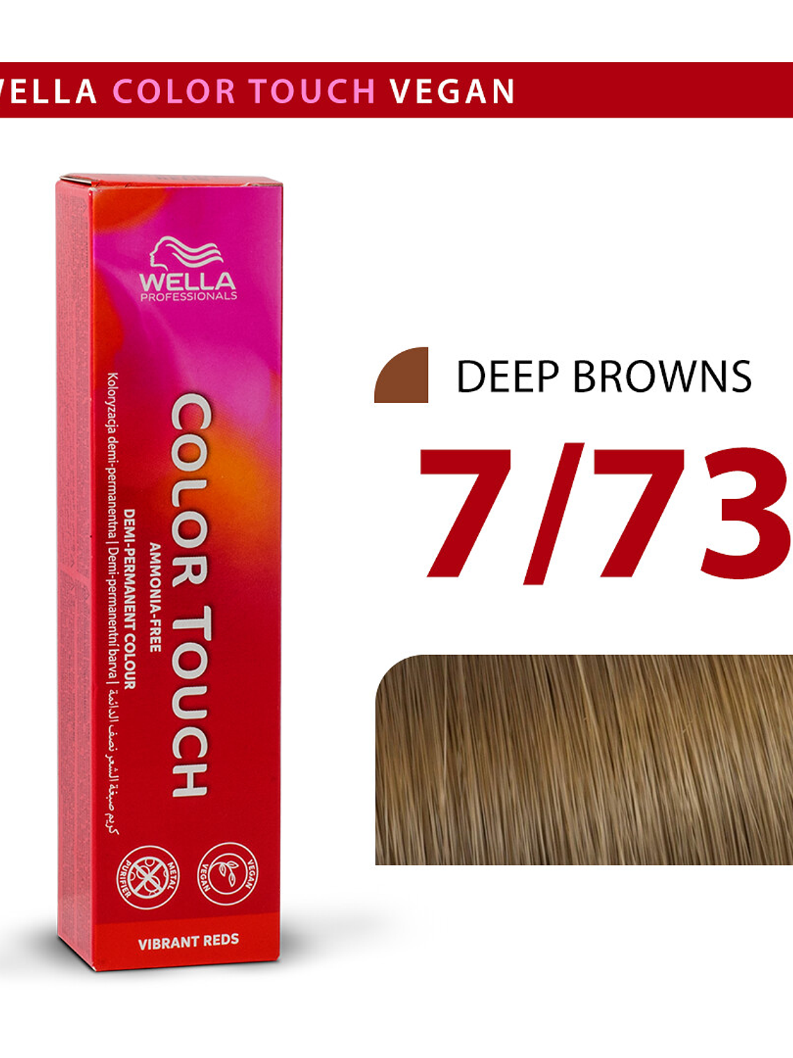 Wella Color Touch 7/73 Rubio Medio Marrón Dorado 60ml 1