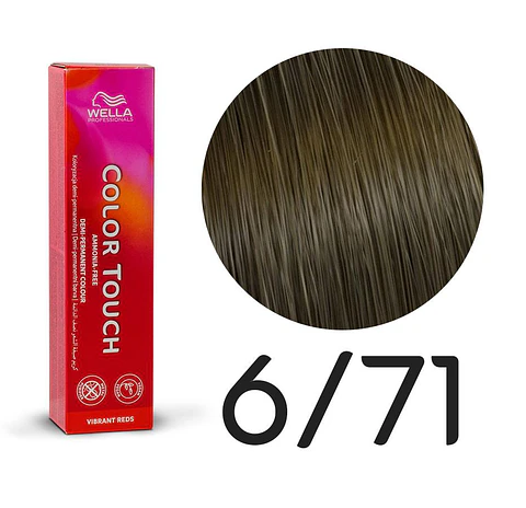 Wella Color Touch 6/71 Rubio Oscuro Marrón Ceniza 60ml