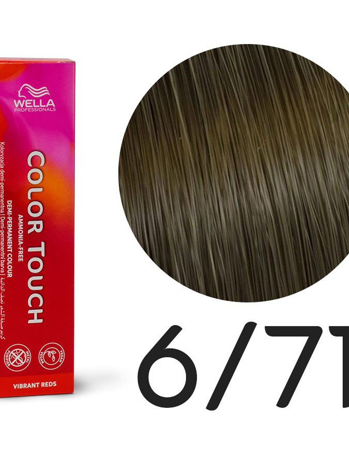 Wella Color Touch 6/71 Rubio Oscuro Marrón Ceniza 60ml 1