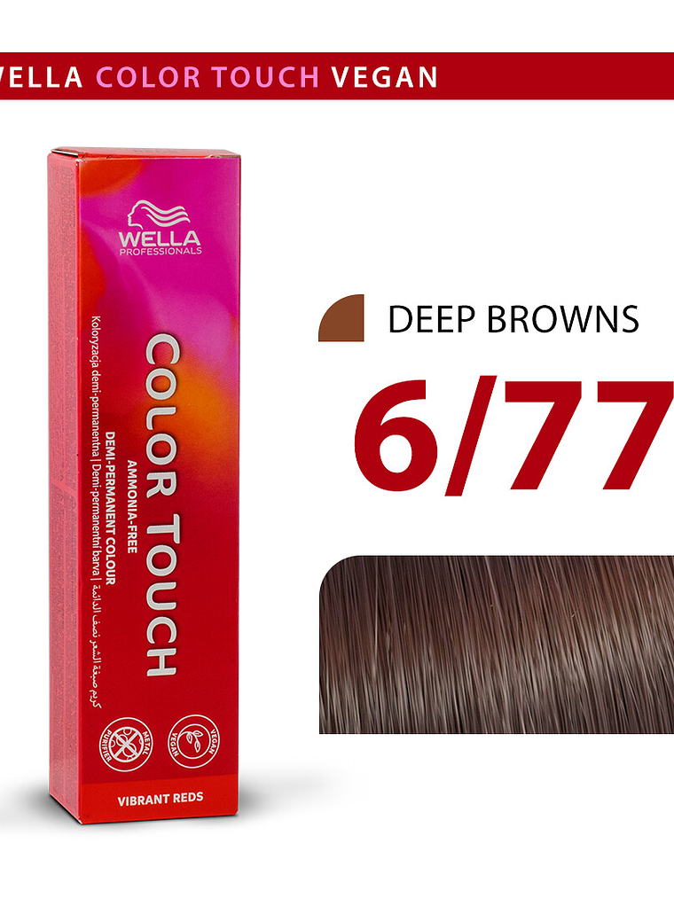 Wella Color Touch 6/77 Rubio Oscuro Marrón Intenso 60ml 1