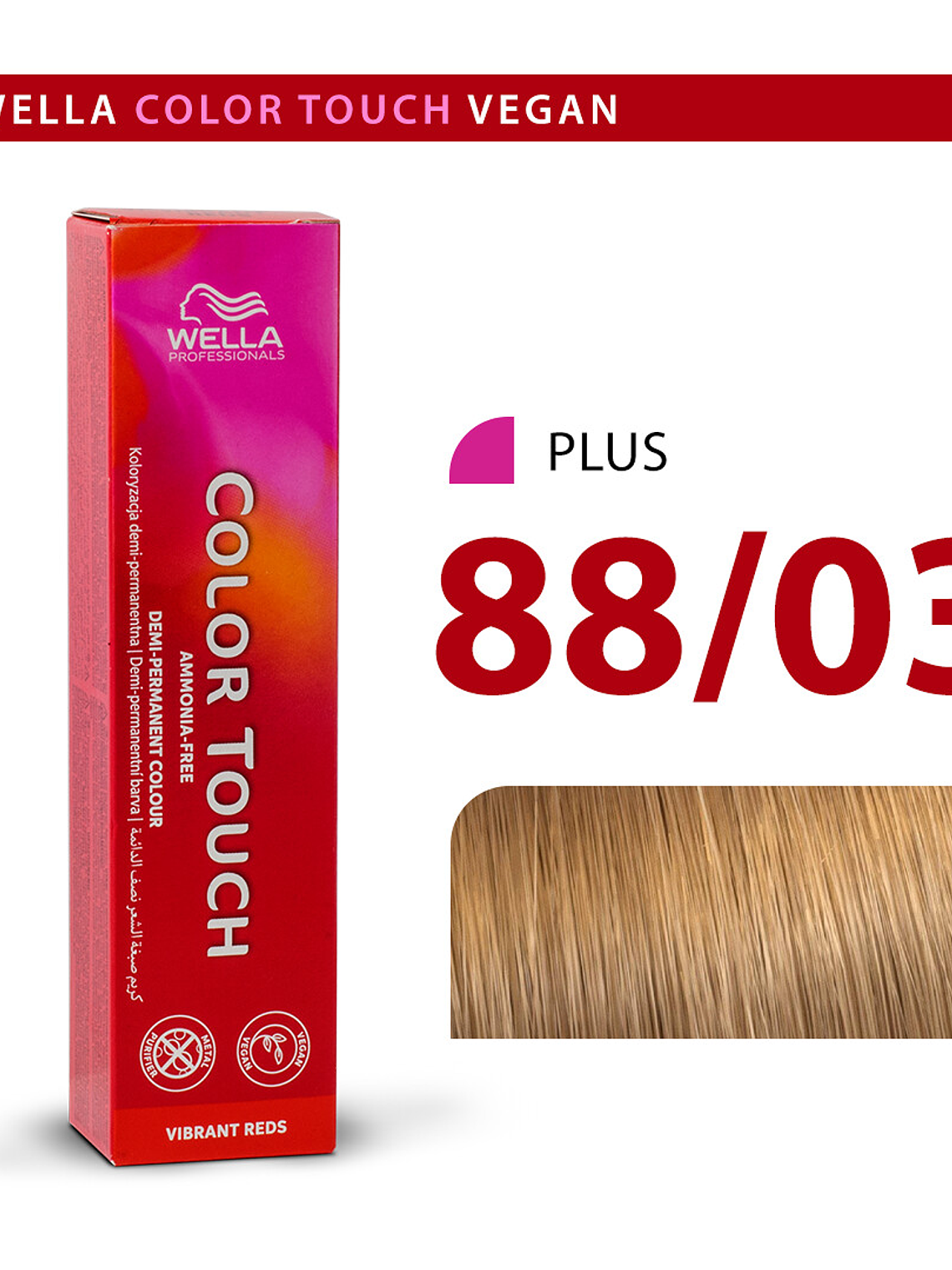 Wella Color Touch 88/03 Rubio Claro Intenso Natural Dorado 60ml 1
