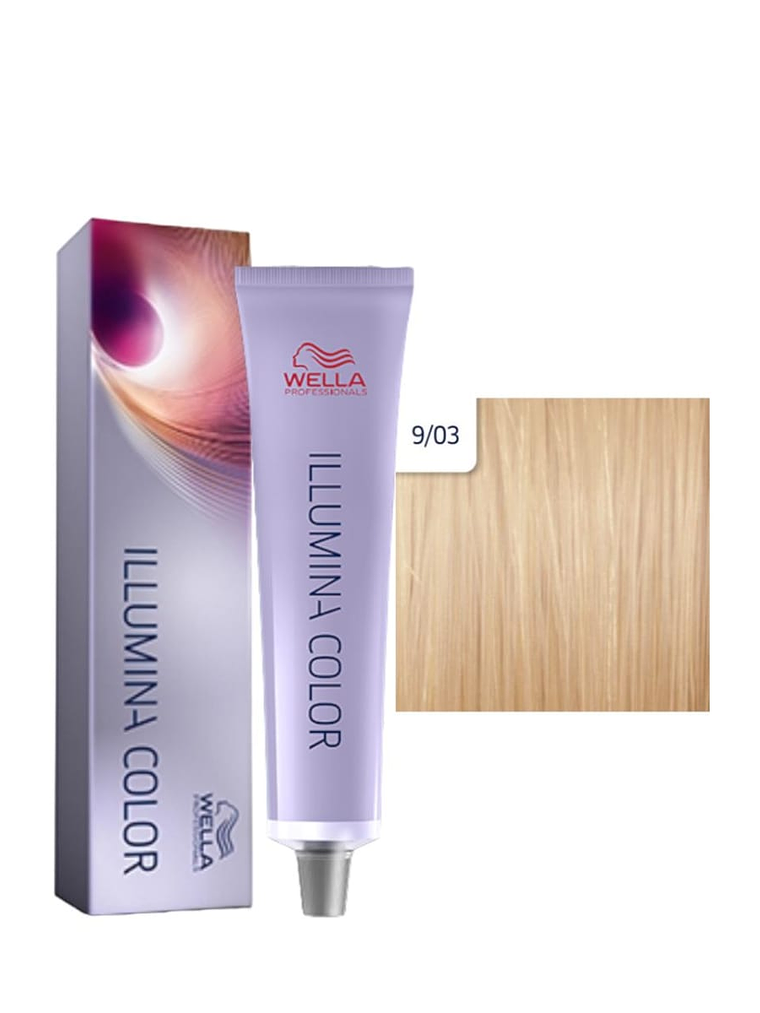 Wella Illumina Color 9/03 Rubio Extra Claro Natural Dorado 60ml 1
