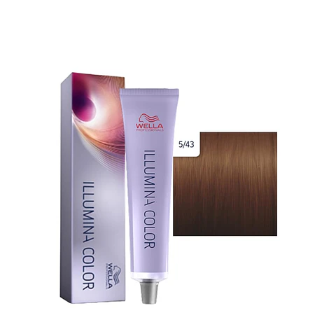 Wella Illumina Color 5/43 Castaño Claro Rojo Dorado 60ml
