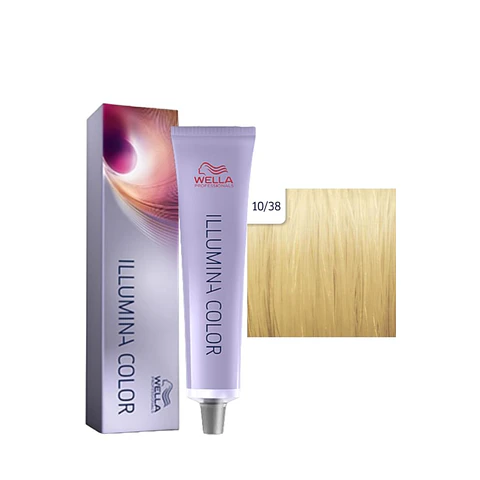 Wella Illumina Color 10/38 Rubio Ultra Claro Dorado Perla 60ml