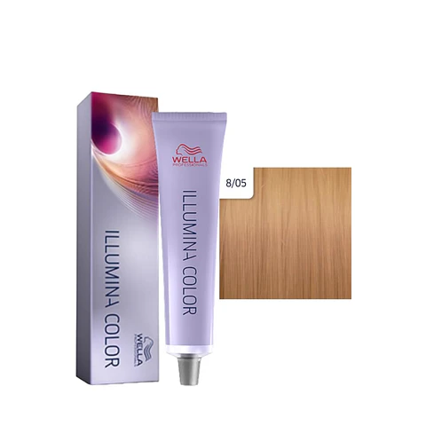 Wella Illumina Color 8/05 Rubio Claro Natural Caoba 60ml