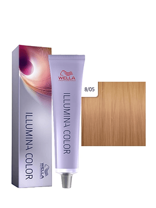 Wella Illumina Color 8/05 Rubio Claro Natural Caoba 60ml