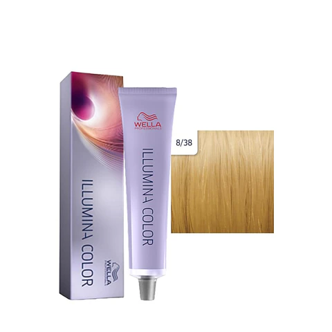 Wella Illumina Color 8/38 Rubio Claro Dorado Perla 60ml