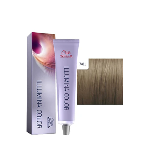 Wella Illumina Color 7/81 Rubio Mediano Perla Ceniza 60ml