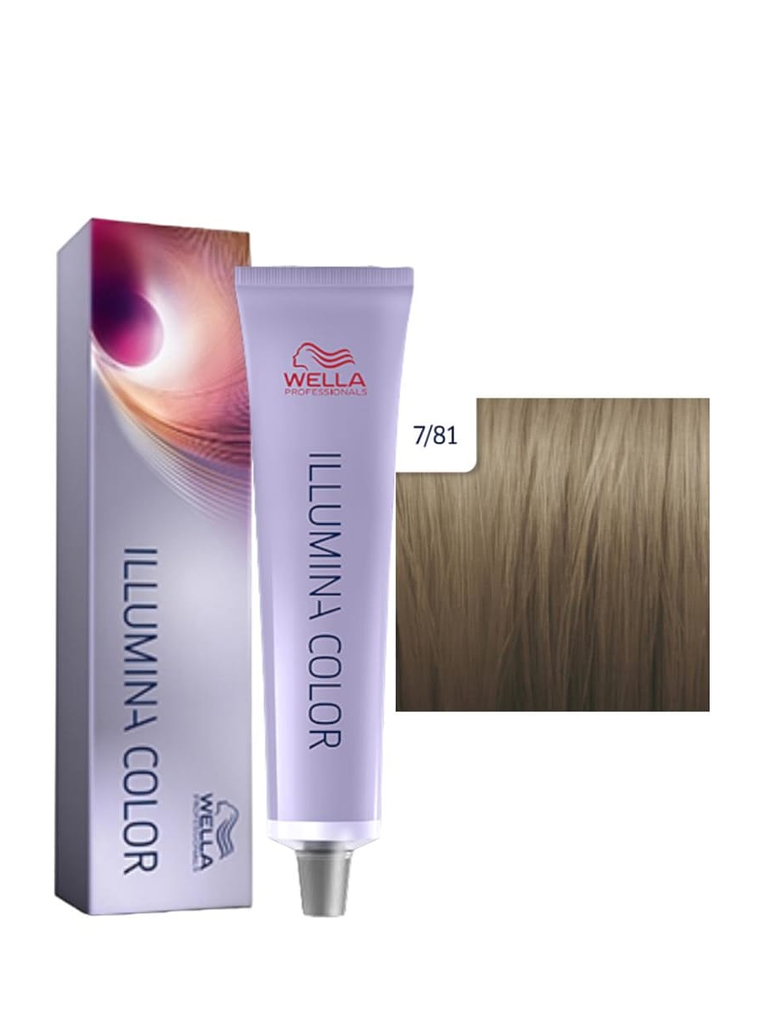 Wella Illumina Color 7/81 Rubio Mediano Perla Ceniza 60ml 1