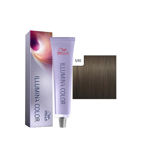 Wella Illumina Color 5/81 Castaño Claro Perla Ceniza 60ml