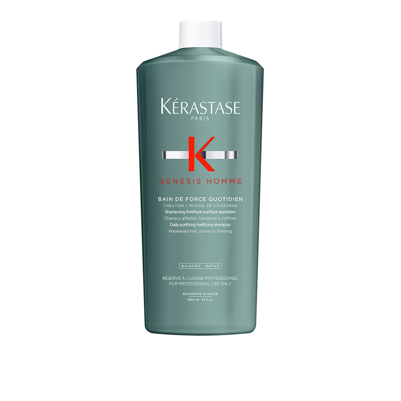 Kérastase Genesis Homme Daily Purifying Fortifying Shampoo 1000ml 1