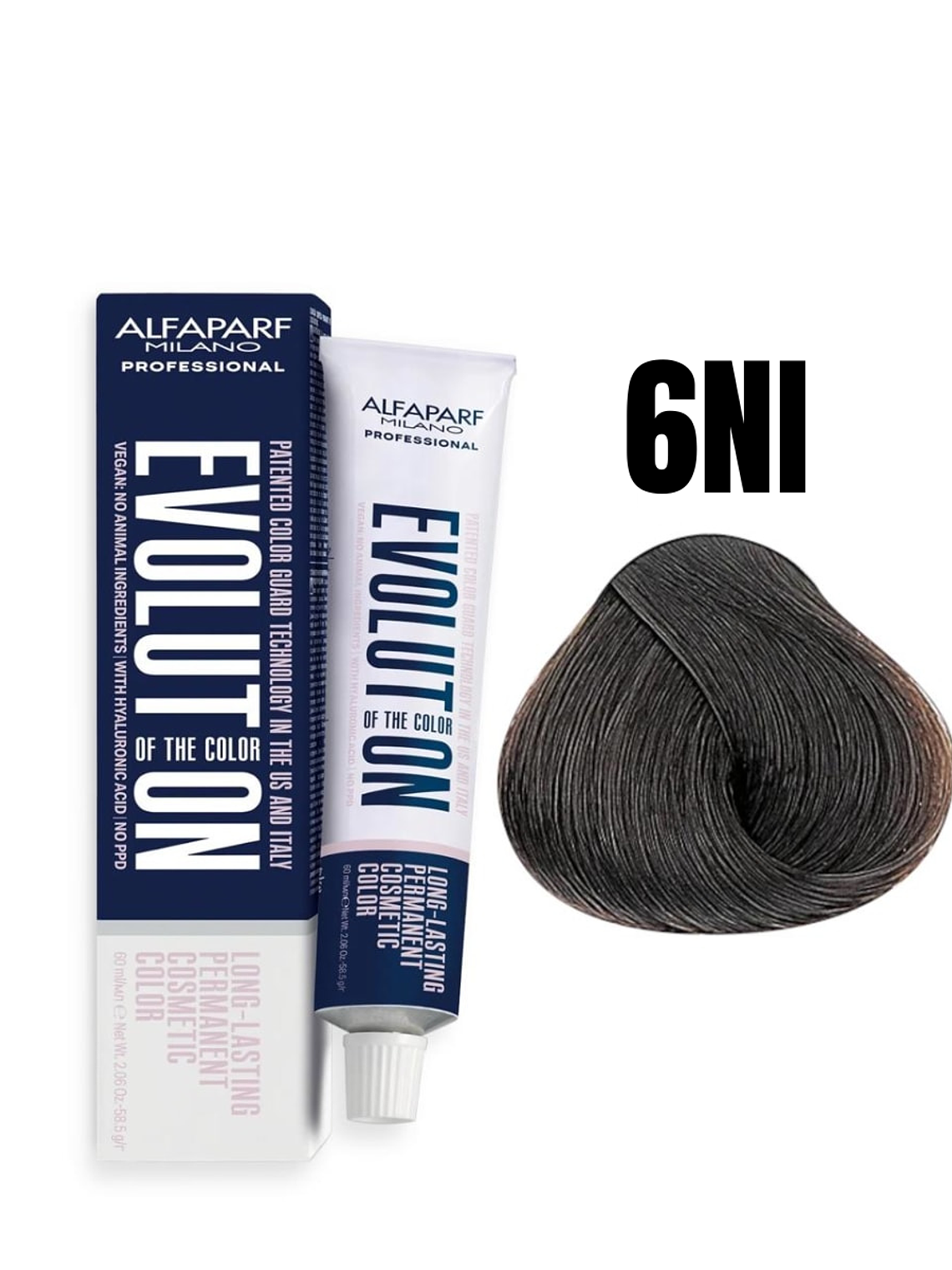 Alfaparf Evolution 6NI Castaño Oscuro Intenso Intense Naturals 60ml 1