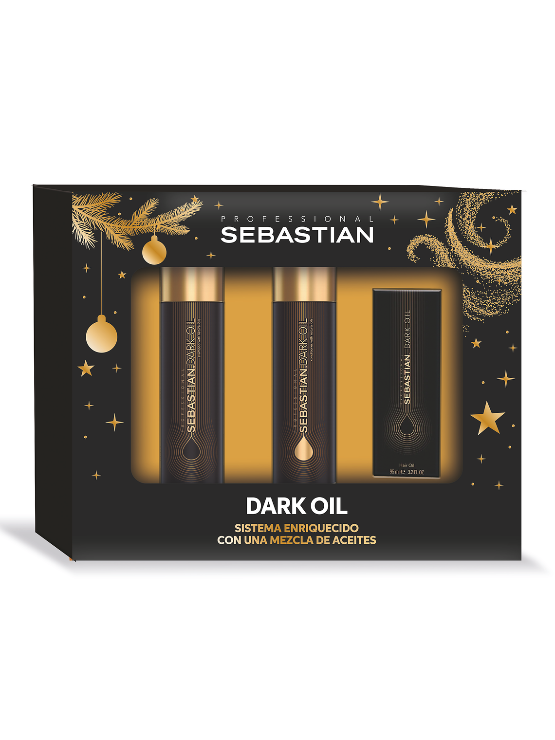 Pack Sebastian Professional Dark Oil Shampoo 250ml + Acondicionador 250ml + Oil 100ml 1