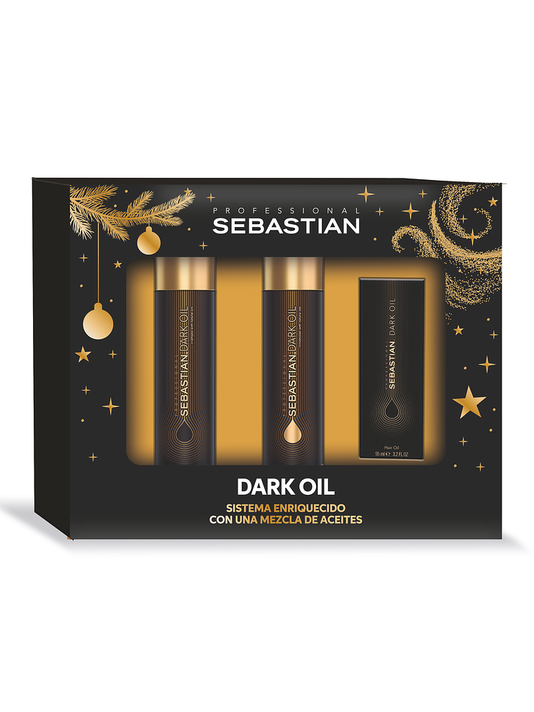 Pack Sebastian Professional Dark Oil Shampoo 250ml + Acondicionador 250ml + Oil 100ml 1