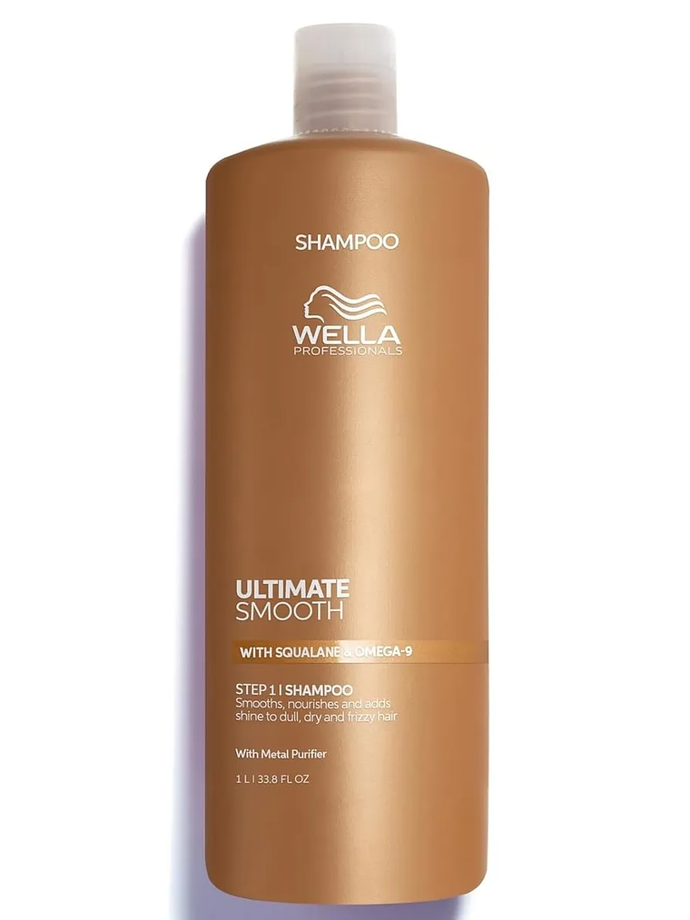 Shampoo 1000ml para Cabello Seco Ultimate Smooth Wella  1