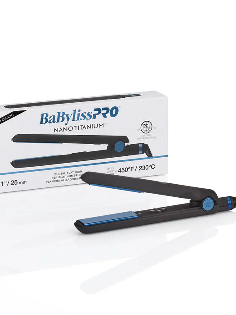 Plancha alisadora digital de 1 in BaBylissPRO® Nano Titanium Black Pro™ Babyliss 1