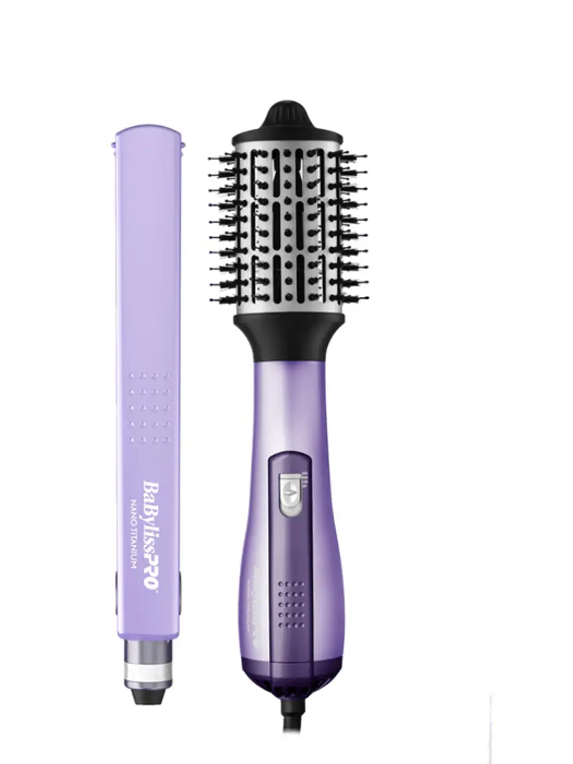 DUO DINÁMICO: BaBylissPRO Nano Titanium 1 ¼” + Hot Air Styling Brush 1