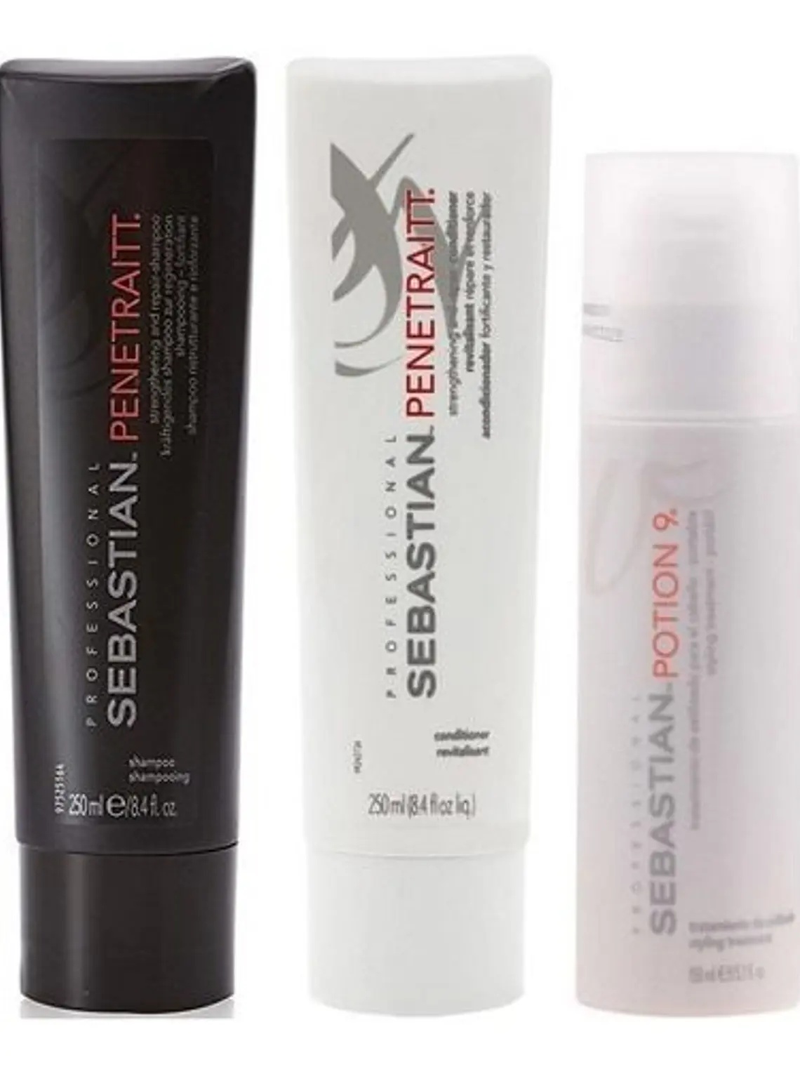 PACK SEBASTIAN PENETRAITT ( SHAMPOO 250ML+ ACONDICIONADOR 250ML+ POTION 9 150ML) 1