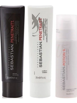 PACK SEBASTIAN PENETRAITT ( SHAMPOO 250ML+ ACONDICIONADOR 250ML+ POTION 9 150ML)