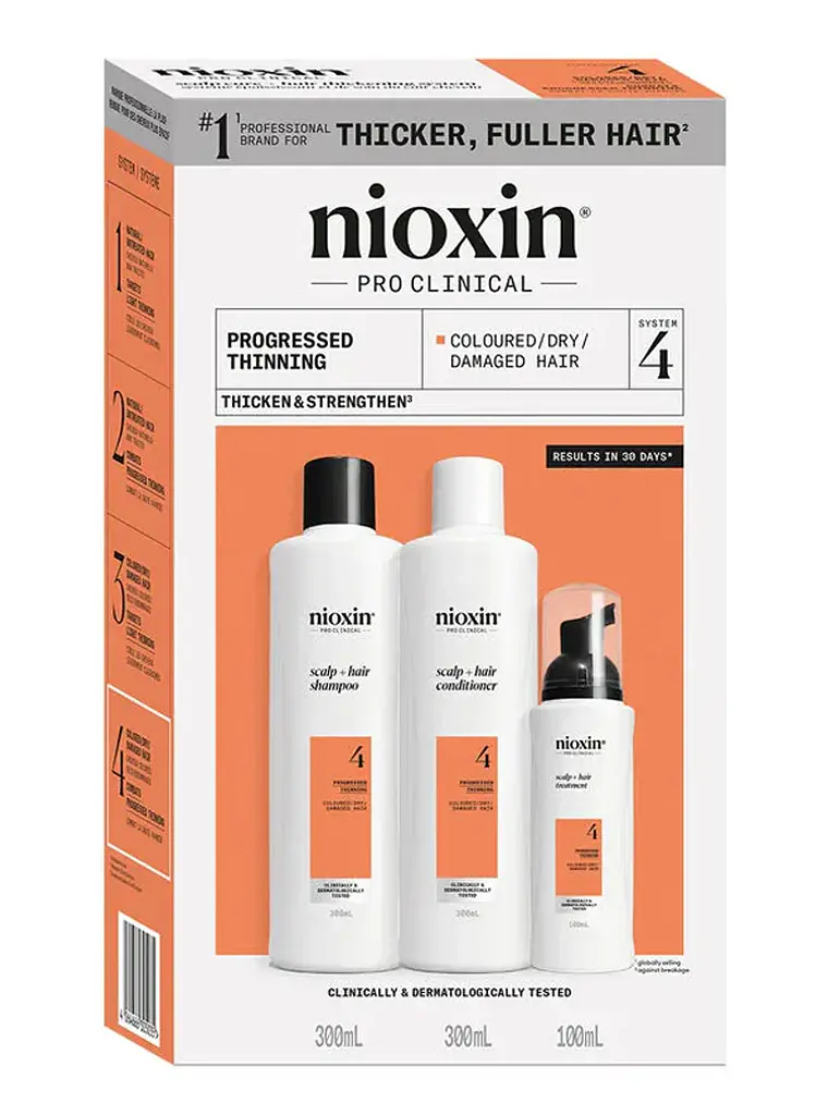 PACK NIOXIN 4 ( SHAMPOO 300ML + ACOND 300ML+ TREATMENT 100ML) 1