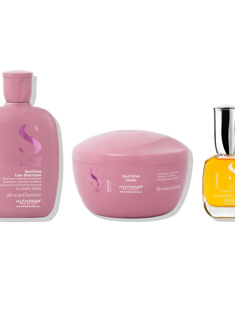 Kit Nutrición Cabello Seco Semi Di Lino Alfaparf Milano 2