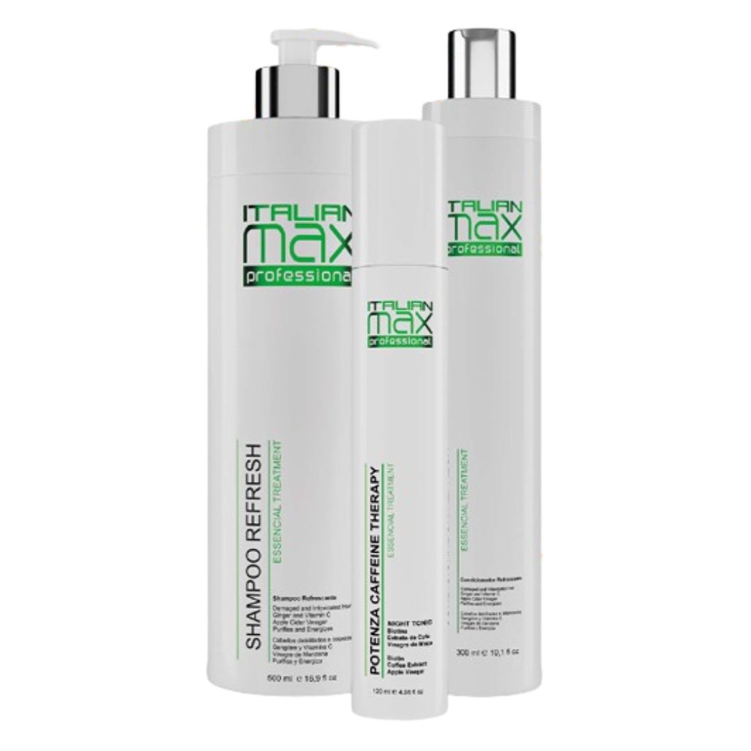 TRIPACK ITALIAN MAX PRO REFRESH (SHAMPOO 500ML + ACOND 300ML +NIGHT TONICO 120ML ) 1