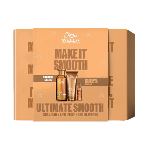 Wella Ultimate Smooth Set Shampoo 250 ml + Acondicionador 200 ml + Oil Serum 30 ml