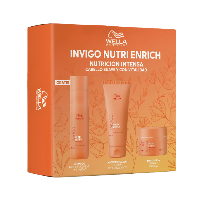 Pack Nutritivo Wella Nutri-Enrich Shampoo 250 ml + Acondicionador 200 ml + Mascarilla 150 ml 1