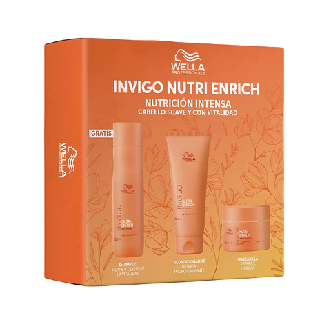 Pack Nutritivo Wella Nutri-Enrich Shampoo 250 ml + Acondicionador 200 ml + Mascarilla 150 ml