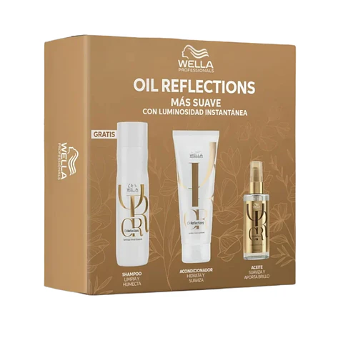 Pack Oil Reflections Wella Shampoo 250 ml + Acondicionador 200 ml + Oleo 100 ml