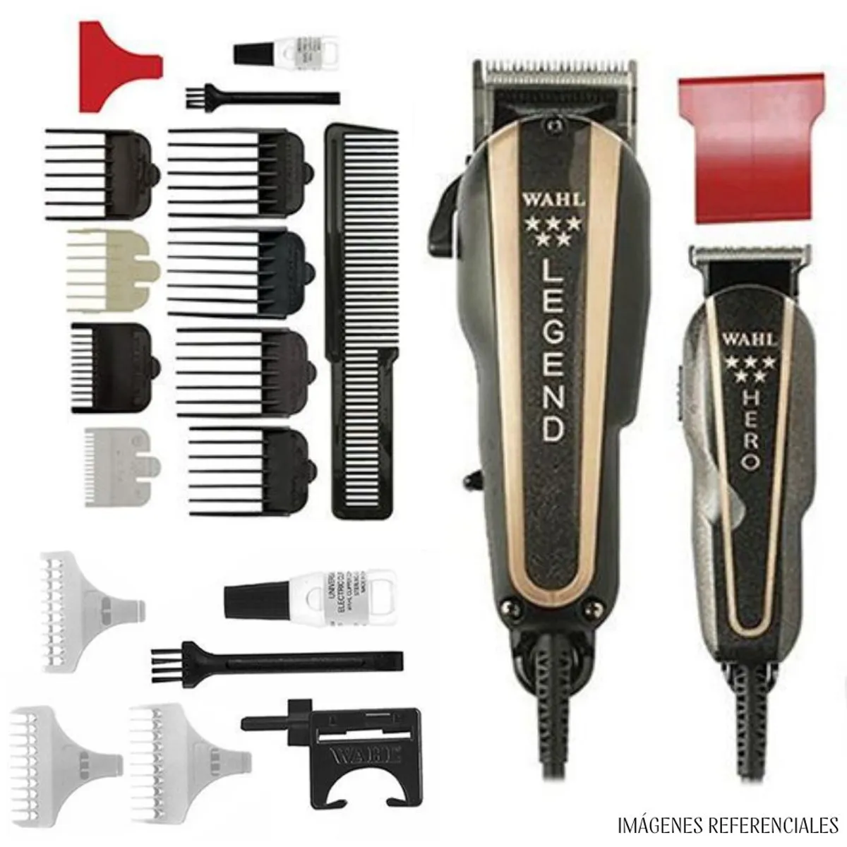 Combo Barbero Profesional Wahl 5 Star Legend mas Hero Cortadora y Trimmer con Cable Negro 3