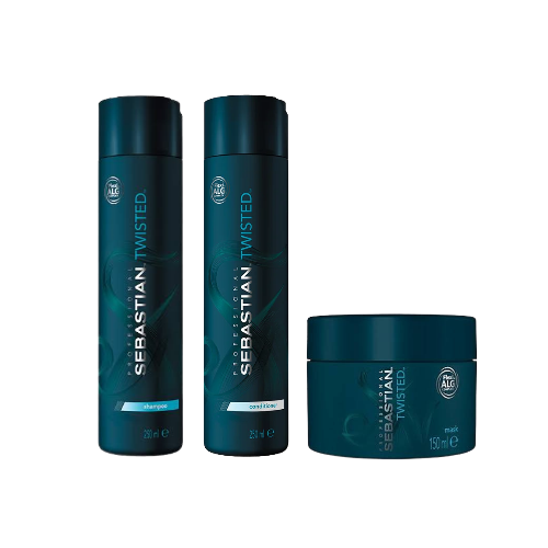 Sebastian Pack para Rizos Twisted Shampoo + Acondicionador + Mascarilla 1