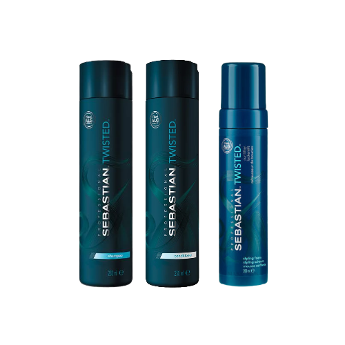 Sebastian Twisted Rizos Trío Shampoo 250ml+Acondicionador 250ml+ Twisted Mousse Styling 200 ml 1