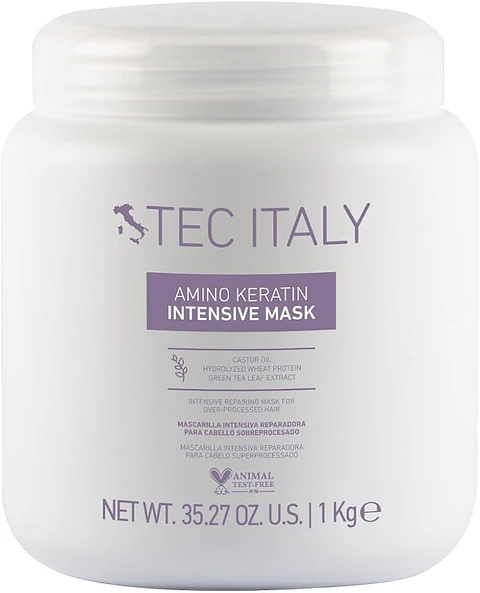 Tec Italy Amino Mascarilla Intensiva de Queratina para cabello Seco y Sobreprocesado 1kg