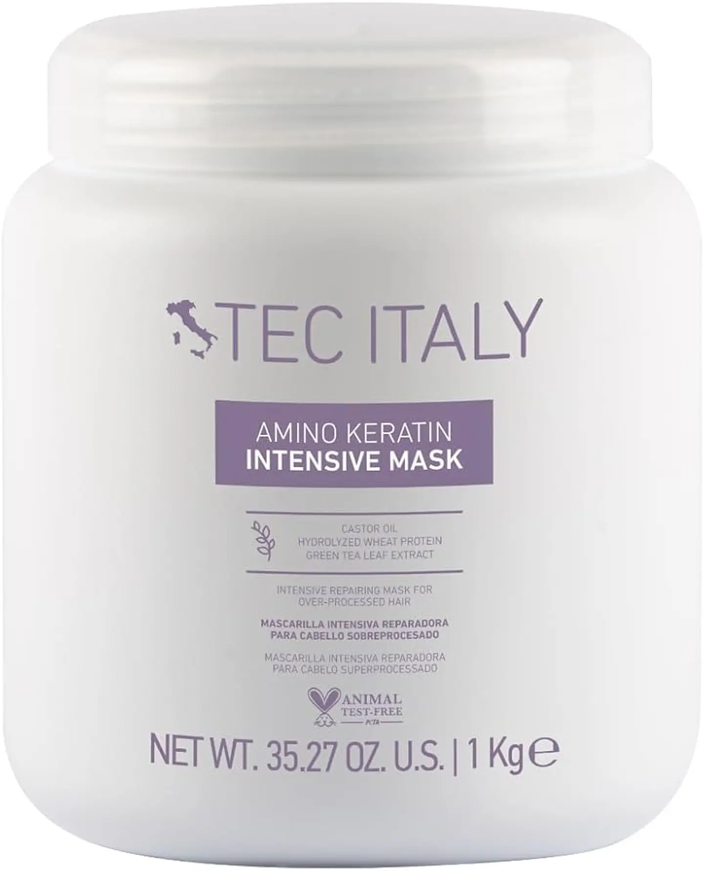 Tec Italy Amino Mascarilla Intensiva de Queratina para cabello Seco y Sobreprocesado 1kg 1