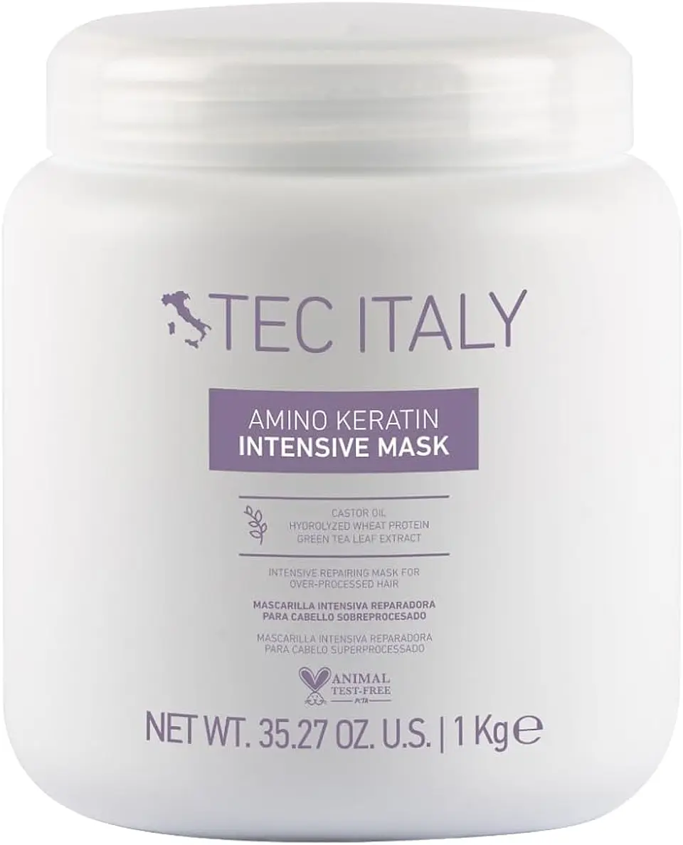 Tec Italy Amino Mascarilla Intensiva de Queratina para cabello Seco y Sobreprocesado 1kg 1
